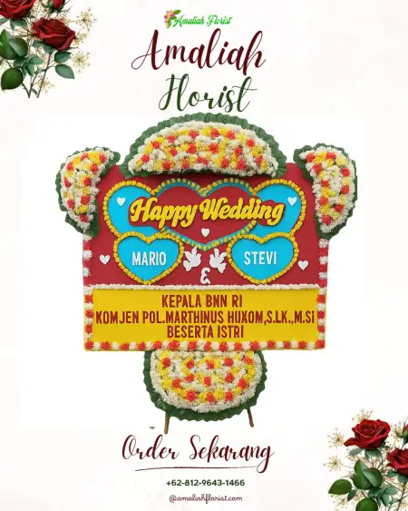 Papan Bunga Pernikahan Kunti